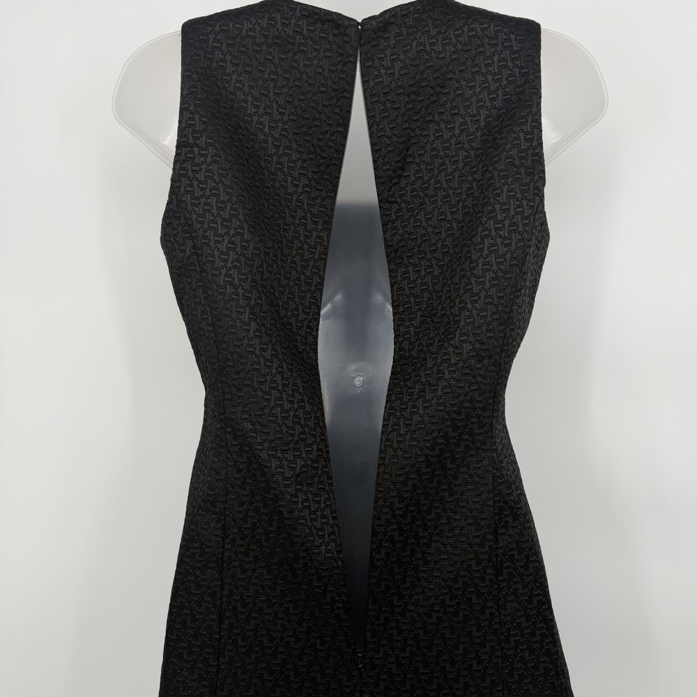 VTG Badgley Mischka Sz 2 Fit & Flare Cocktail Dress Embellished Straps Textured - Picture 5 of 9